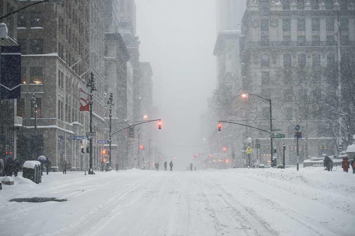 New York in a Snow Storm