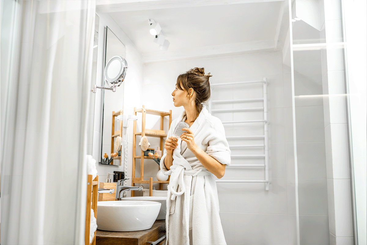 Woman in Bathroom