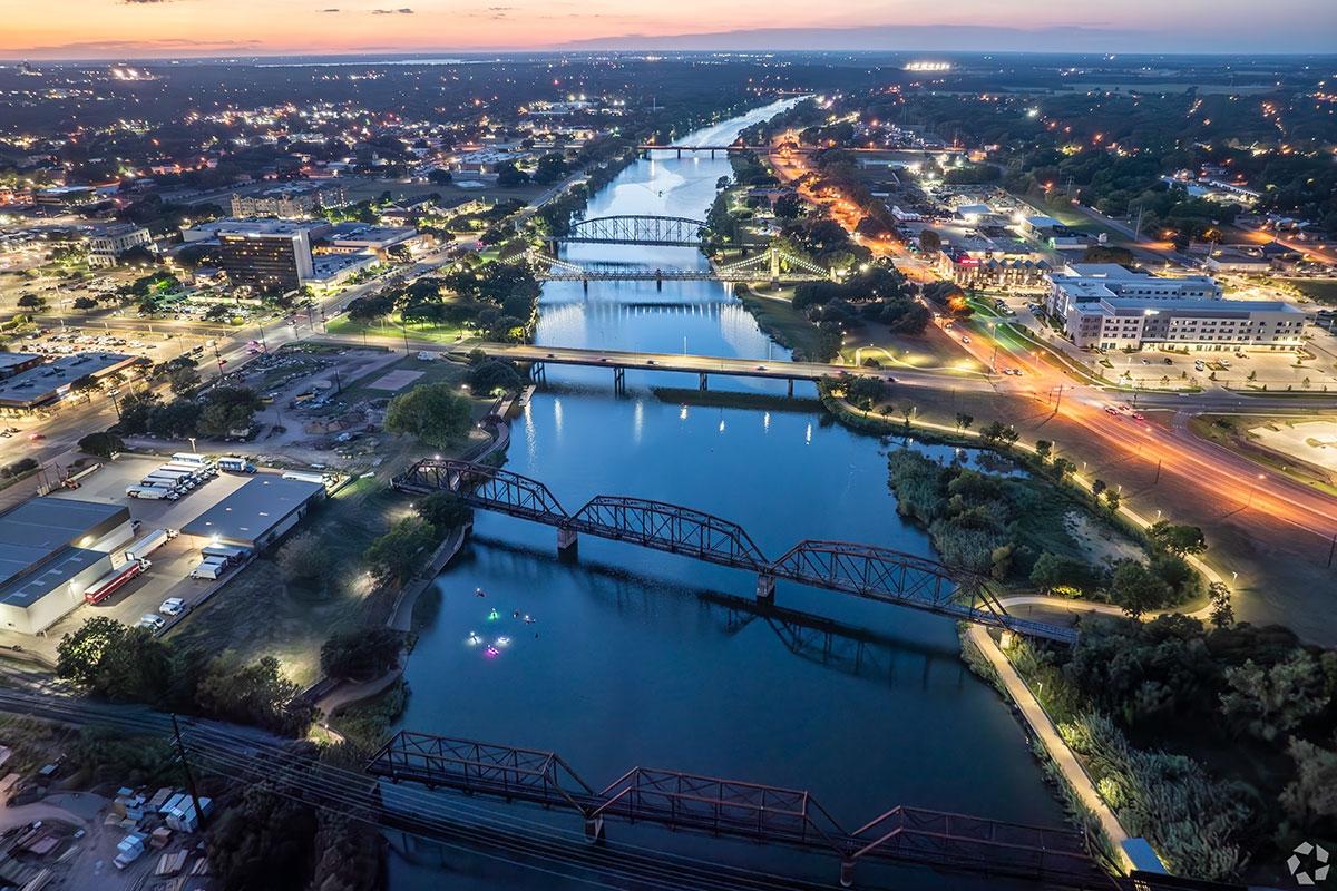 Waco sits between Dallas and Austin, offering easy access to both metros.