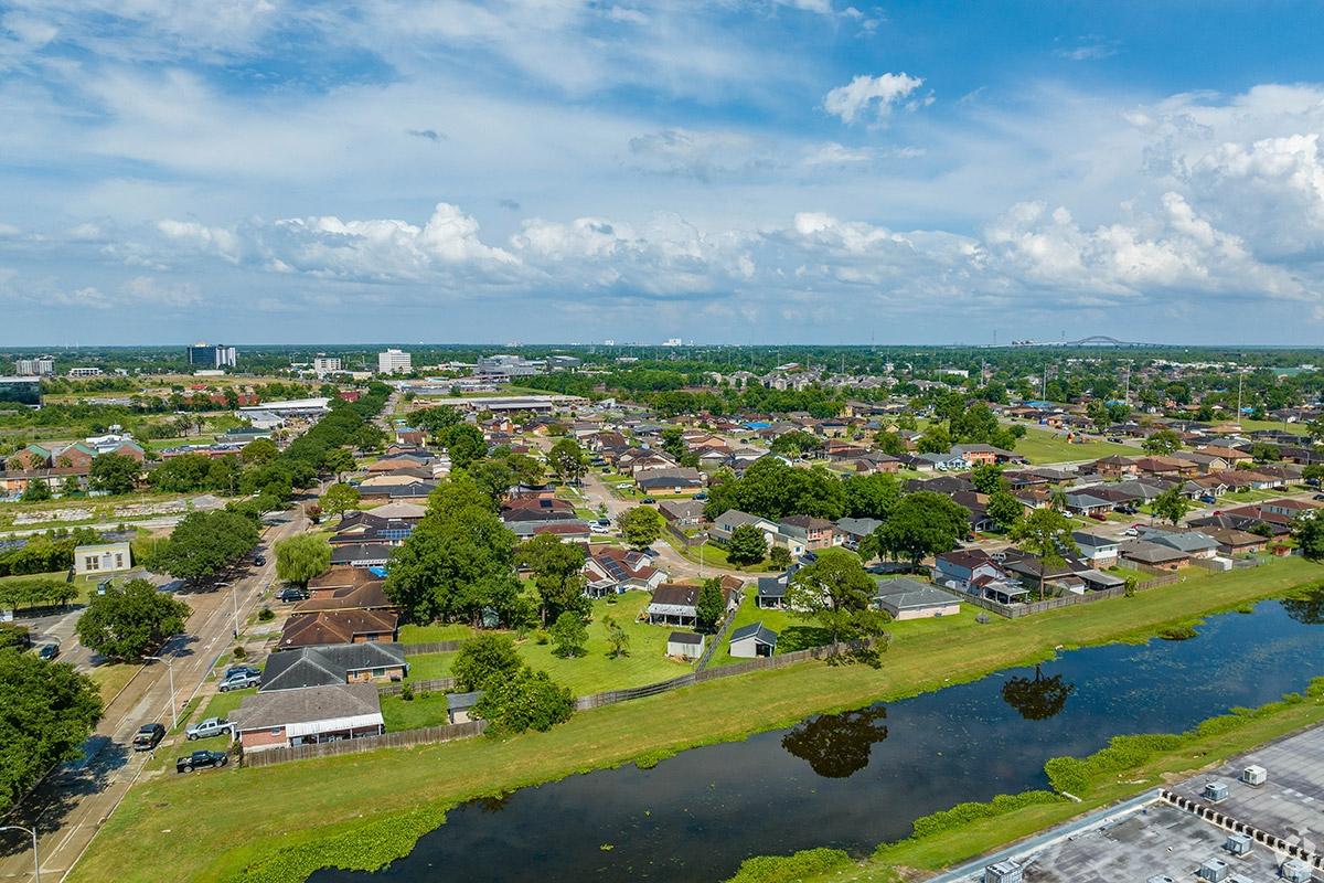 West Lake Forest has many homes along waterways.