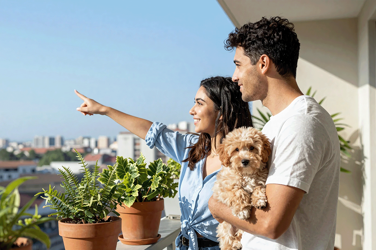 Gen Z Renters Enjoying Time on their Balcony