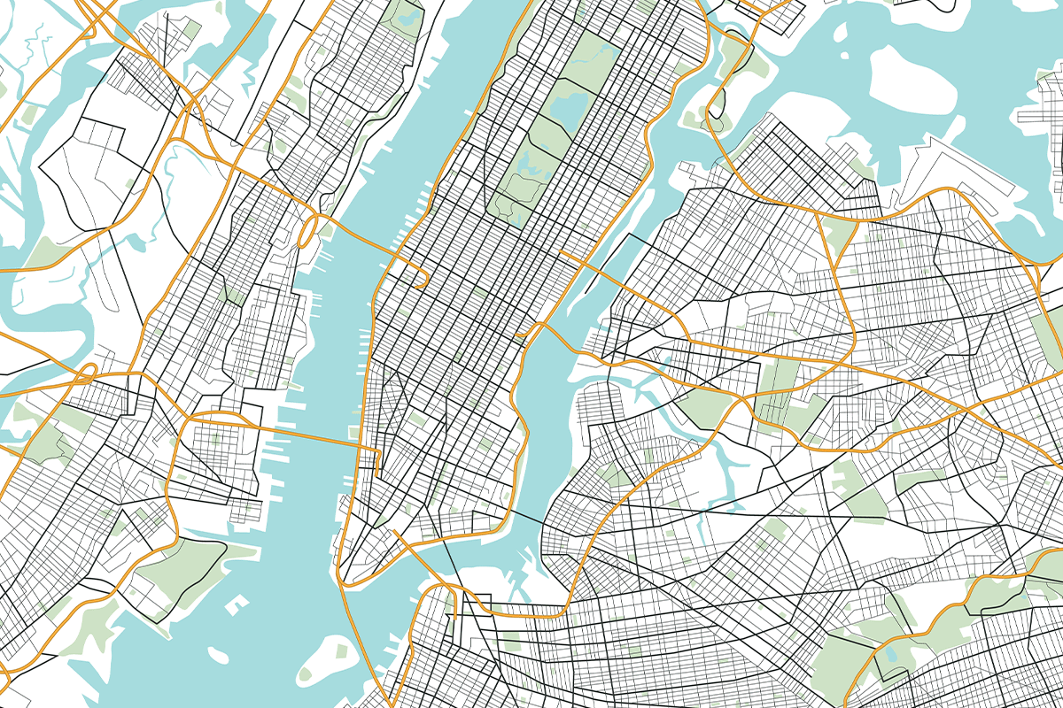 Map of New York City Boroughs