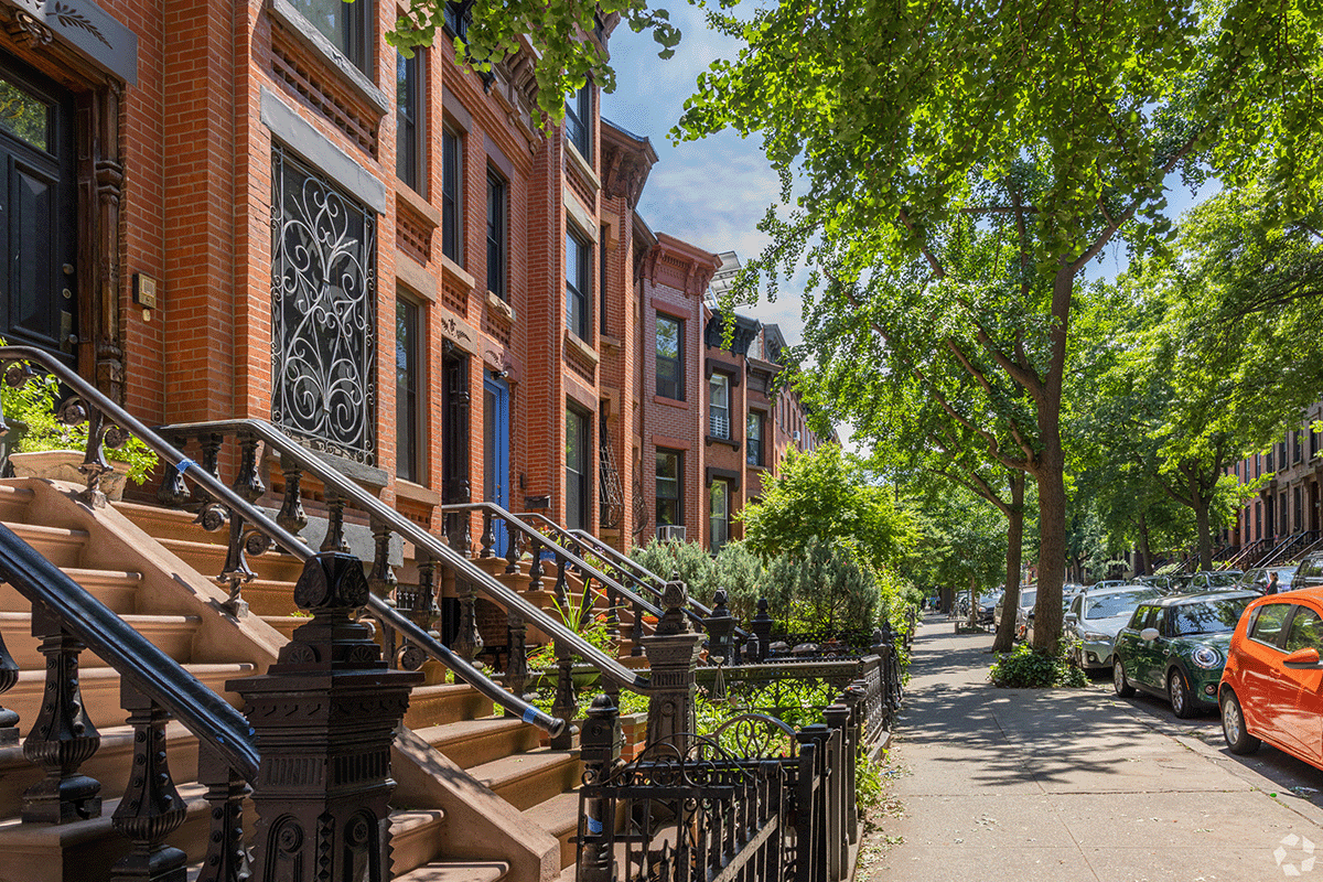 Brownstones in the Park Slope neighborhood of Brooklyn.
