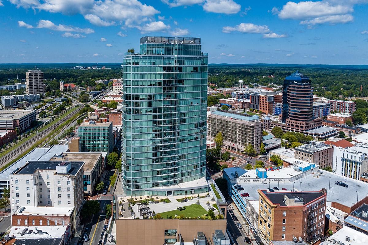 Downtown Durham brings together offices and luxury apartment communities.