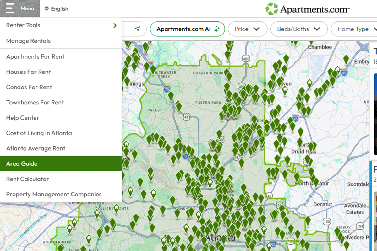 How to Access Area Guides During an Apartment Search