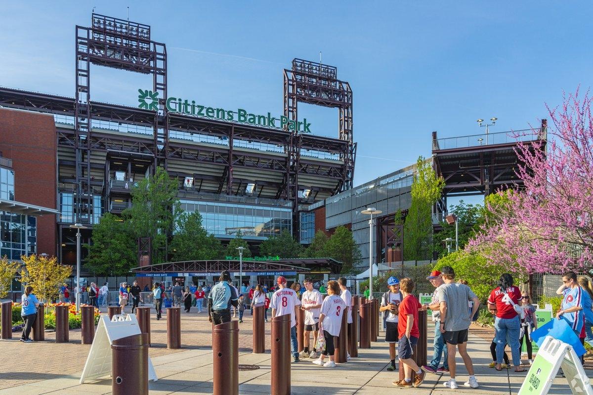 Phillies fans head to Citizens Bank Park to catch a game.