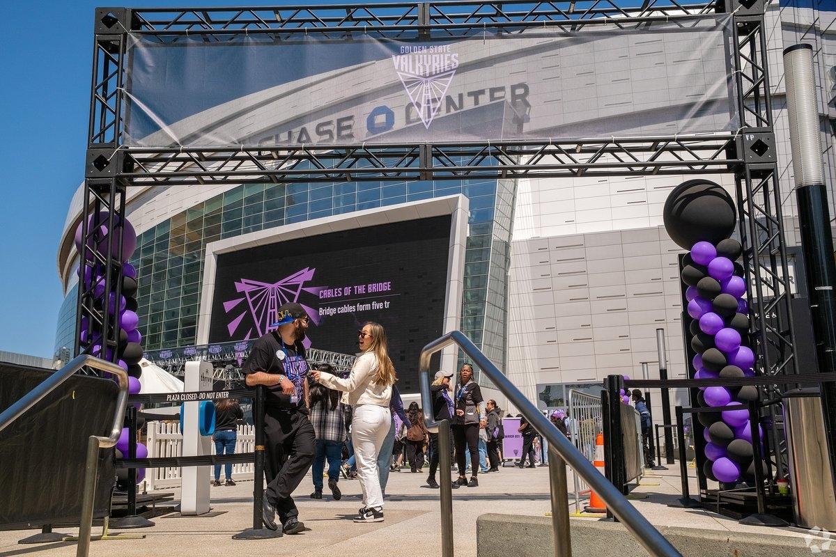 The entrance to a Golden State Valkyries game at Chase Center.