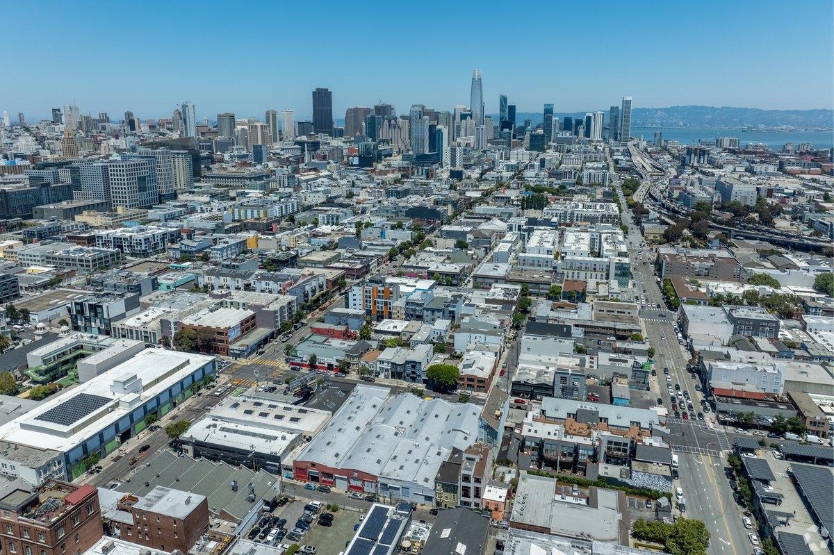 SoMa is a collection of converted warehouses and modern buildings.