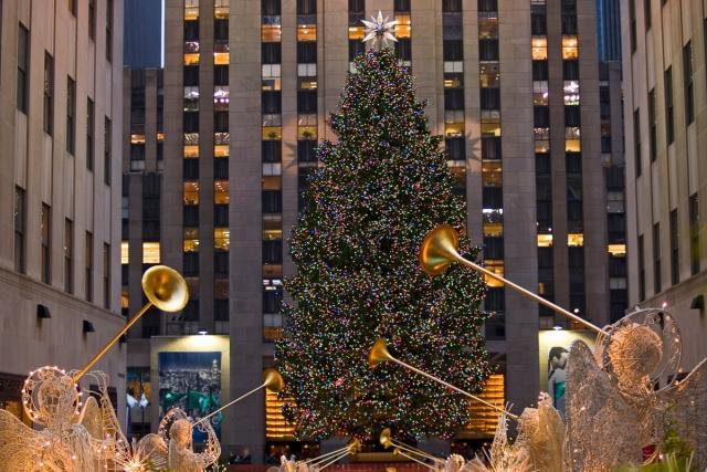 Rockefeller Center in New York City is known for its Christmas decorations, especially its 75-foot Christmas tree.