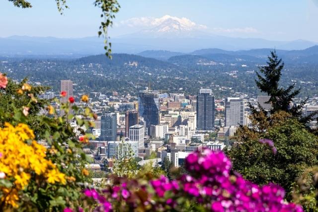 Aerial view of Downtown Portland, Oregon