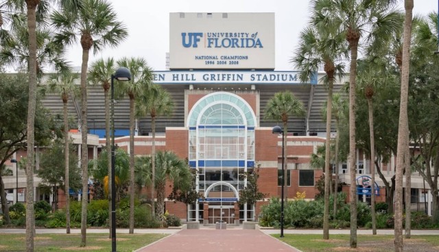 The University of Florida sports stadium