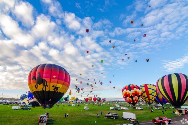 Yearly hot air balloon festival in Albuquerque. 