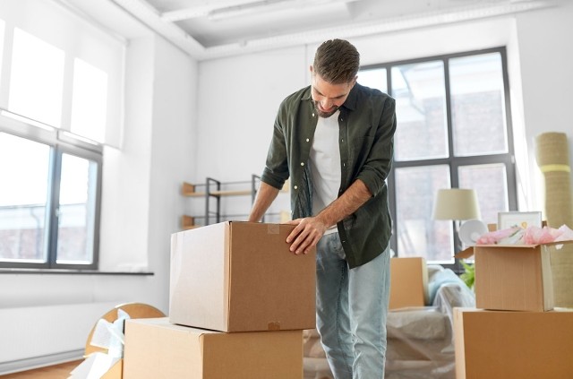 Renter moving into his first apartment.