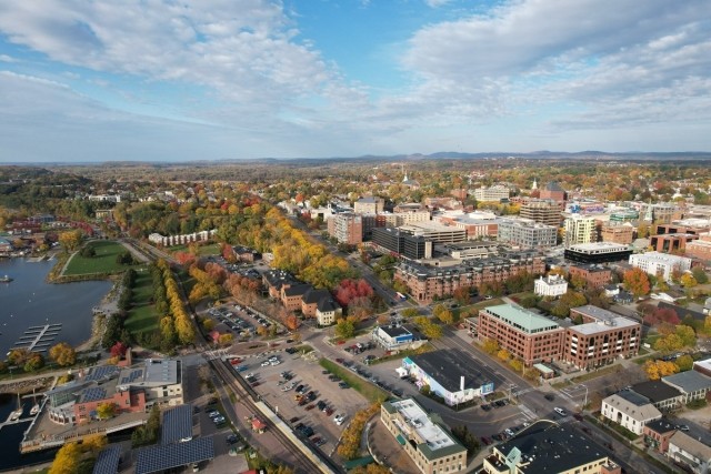 Burlington, VT, glows with reds and yellows during fall.